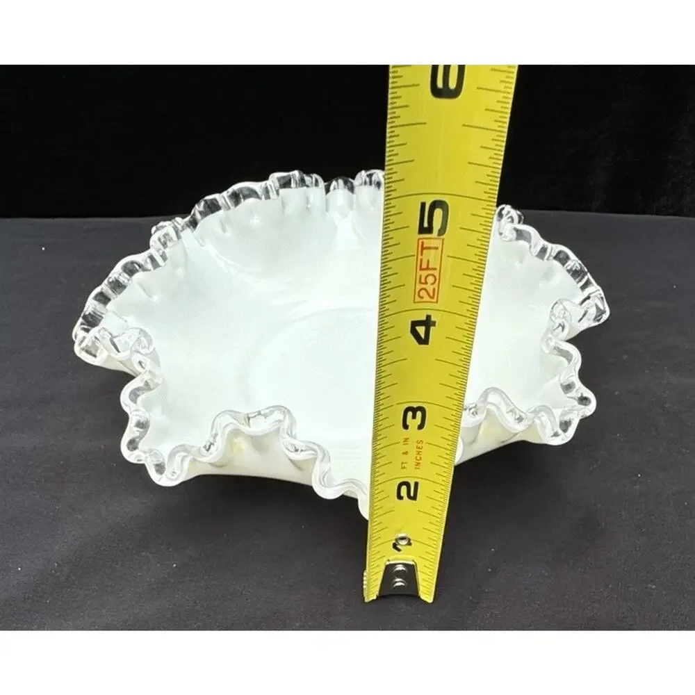 Vintage Fenton White Milk Art Glass 8